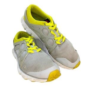 Reebok Hexaffect Mens Pre-owned Gray w/Neon Yellow Running Sneakers - sz. 12